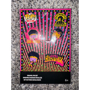 Funko POP 4PK Pin Set Jimi Hendrix Flaming Guitar Enamel Pins